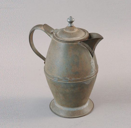 Tin Pot with Pewter Top