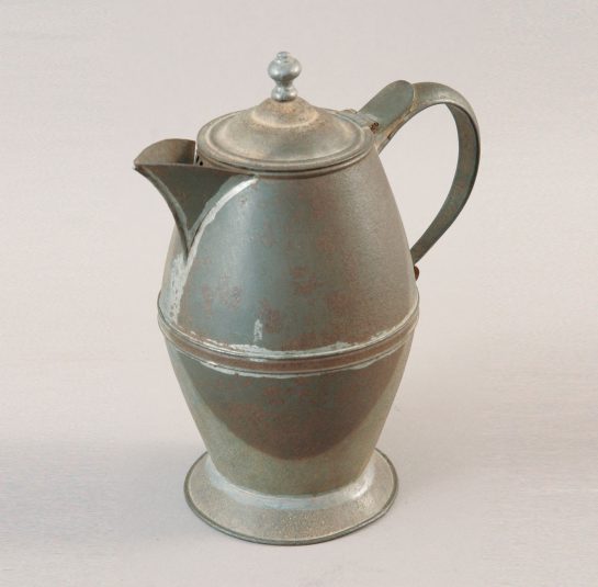 Tin Pot with Pewter Top