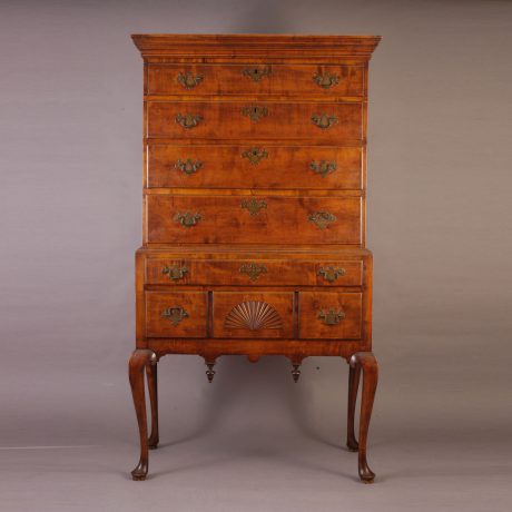 Queen Anne Flat Top Highboy