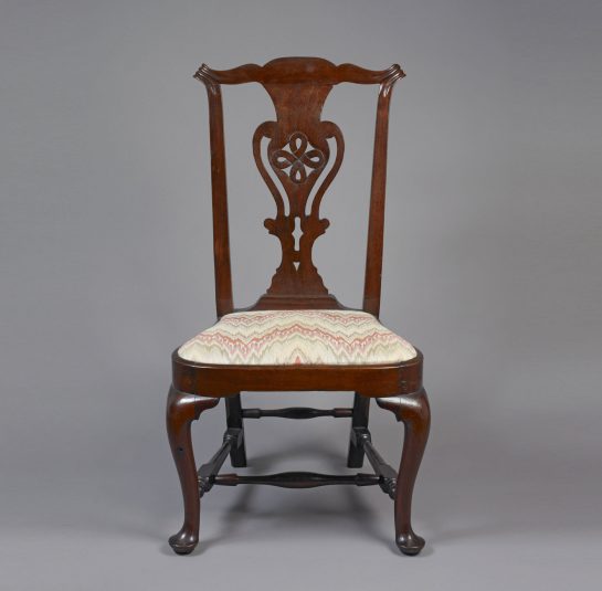 Rare and Possibly Unique Transitional Chippendale Balloon Seat Side Chair