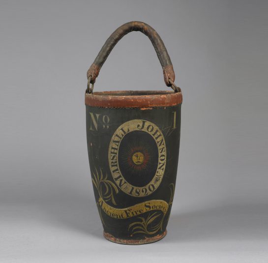 Paint Decorated Leather Fire Bucket