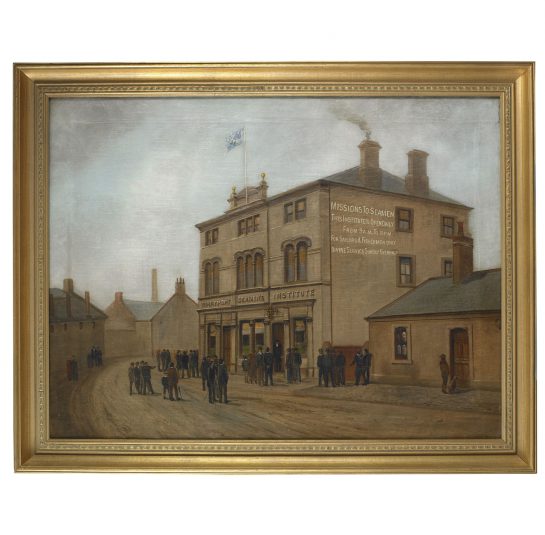 Town Scape Depicting Maryport Seaman’s Institute, England