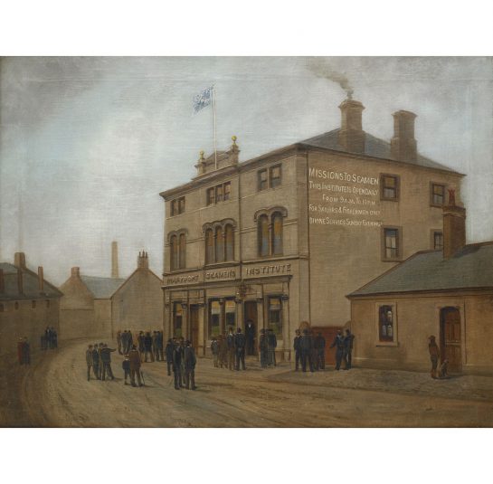 Town Scape Depicting Maryport Seaman's Institute, England