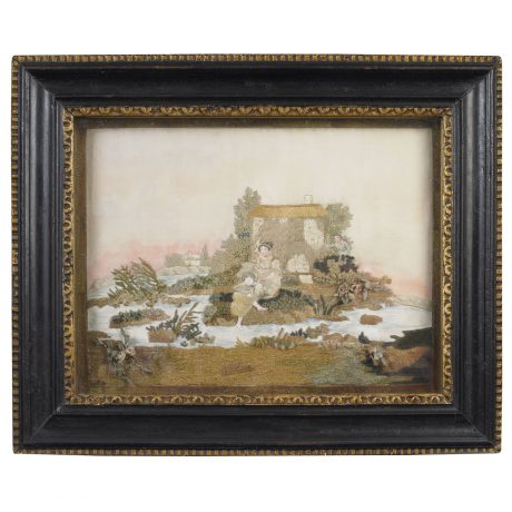 Landscape with Mother and Child in front of a House