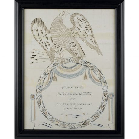 Two Eagle Calligraphy Drawings