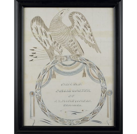 Two Eagle Calligraphy Drawings