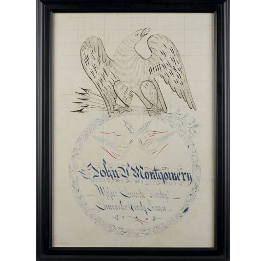 Two Eagle Calligraphy Drawings