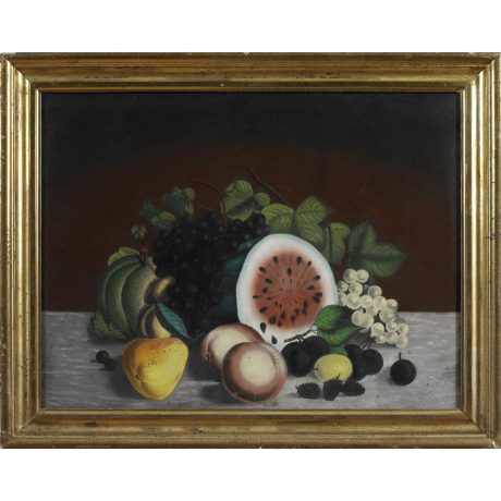 Still Life of Watermelon and Fruit