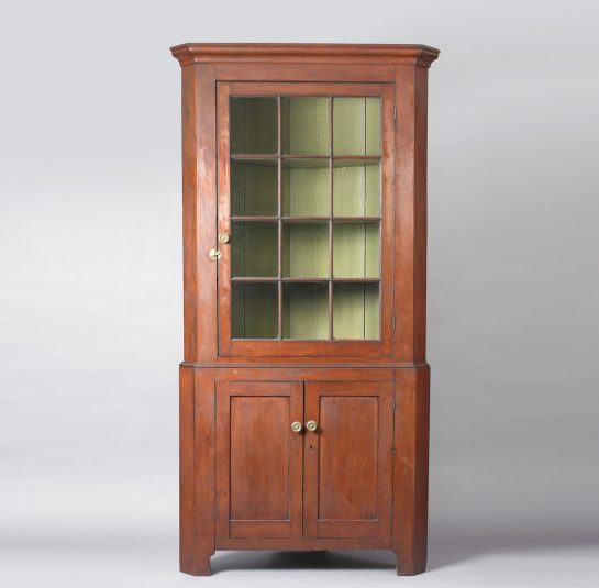 Federal Two Part Corner Cupboard