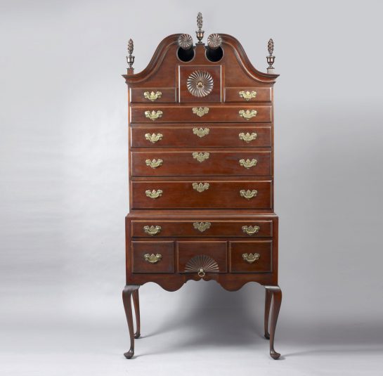 Queen Anne Bonnet-Top Highboy