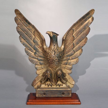 Cast Iron Architectural Eagle with a patinated gilt surface