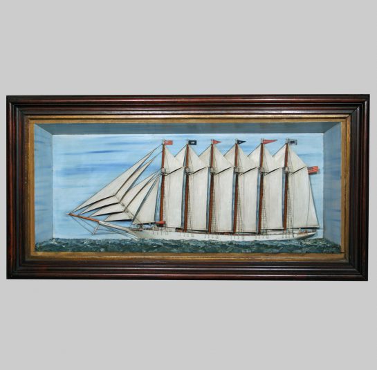 Rare Six Masted Ship Diorama, Ship “Francis”