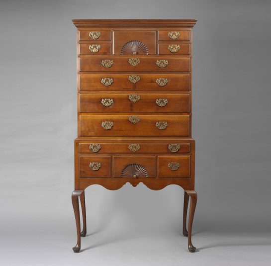 Queen Anne Flat Top Highboy