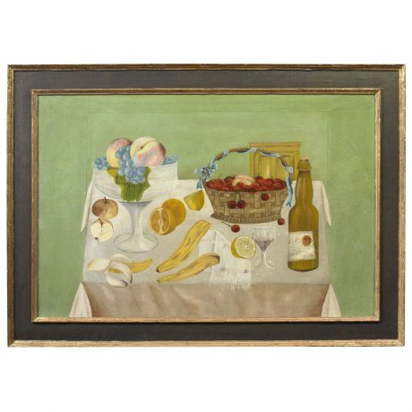 Still Life of Fruit and Objects Arranged on a Tabletop