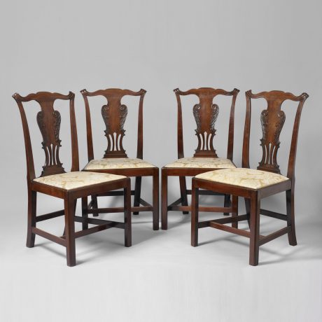 Set of Four George III Carved Side Chairs