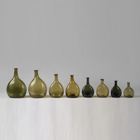 Graduated Set of Eight Chestnut Bottles