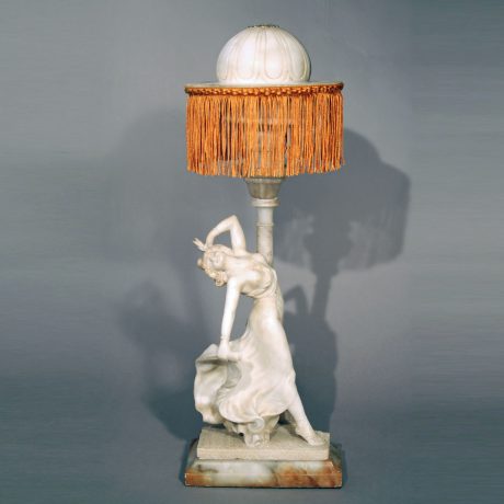 French Art Deco Lamp of a Female figure