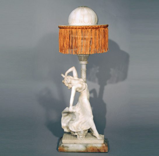 French Art Deco Lamp of a Female figure