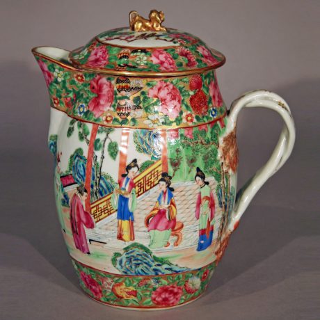 Rose Medallion Covered Cider Jug