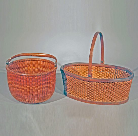 Oval Splint Basket and Nantucket Basket