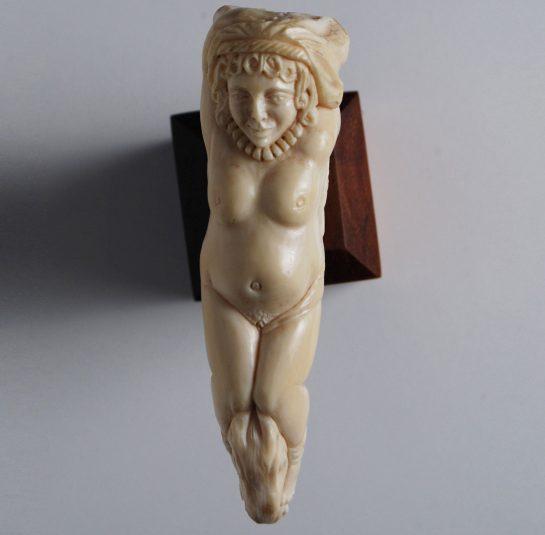 Whale Tooth carved into a Full Figure Nude Woman