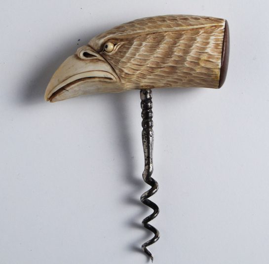 Whale Tooth exquisitely carved with the Head of an Eagle