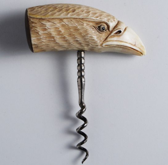 Whale Tooth exquisitely carved with the Head of an Eagle