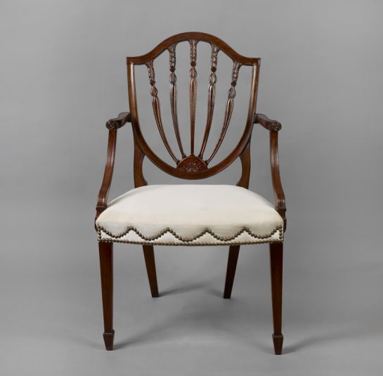 Hepplewhite Shield Back Mahogany Armchair