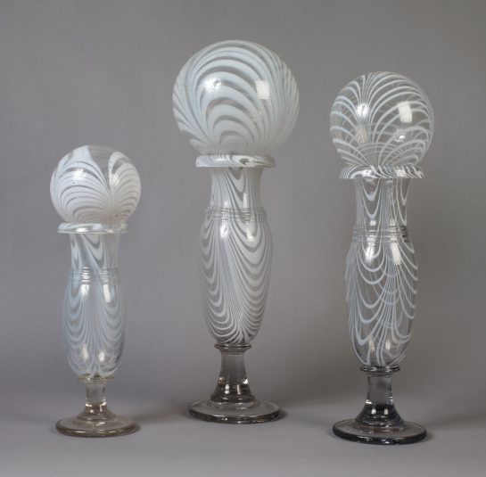 Group of Three Vases with Packing Balls