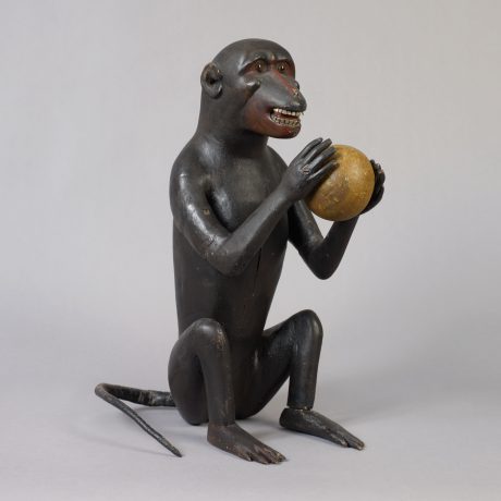 Carved Monkey Holding a Ball