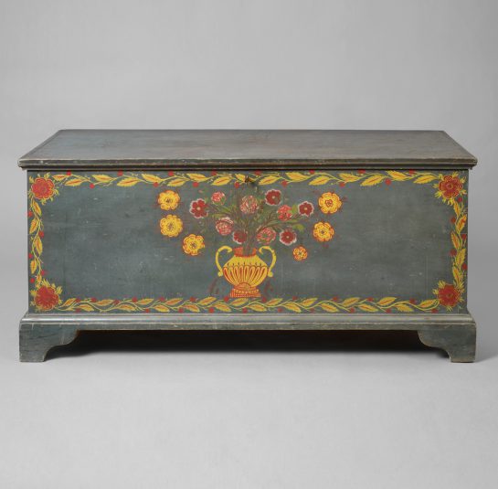 Paint Decorated Blanket Chest