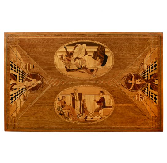 Art Deco Marquetry Center Table
