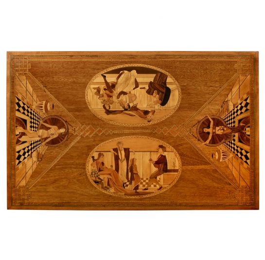 Art Deco Marquetry Center Table