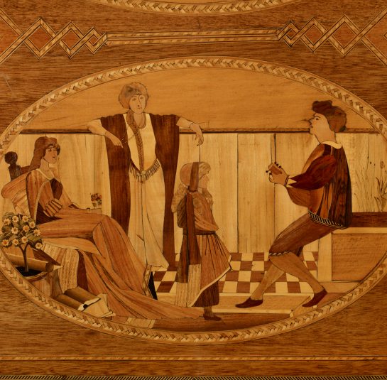 Art Deco Marquetry Center Table