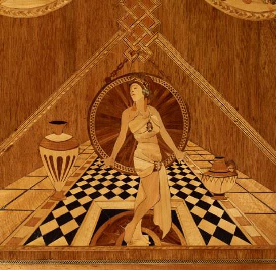 Art Deco Marquetry Center Table