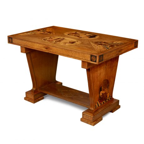 Art Deco Marquetry Center Table