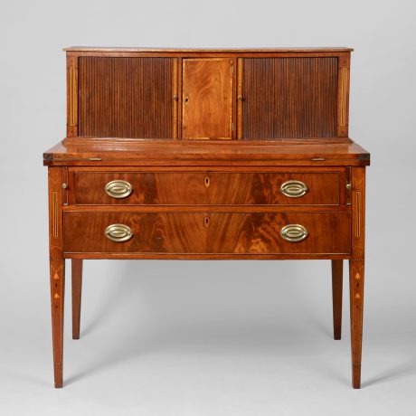 Hepplewhite Inlaid Tambour Desk