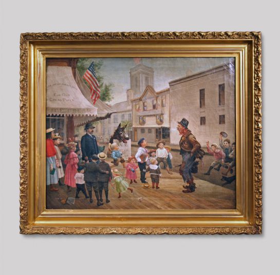 Hobo and Children Street Scene, American School