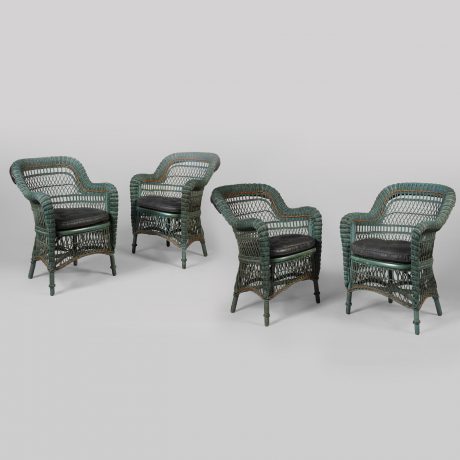 Set of Four Wicker Chairs, Ypsilanti Furniture Co., Iona, Michigan, ca. 1920-193