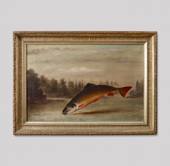 Jumping Trout, American School, 19th c.