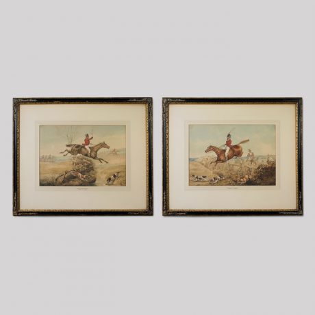 Henry Thomas Alken, Sr. (British, 1785-1851) "A pair of Fox Hunting Scenes"