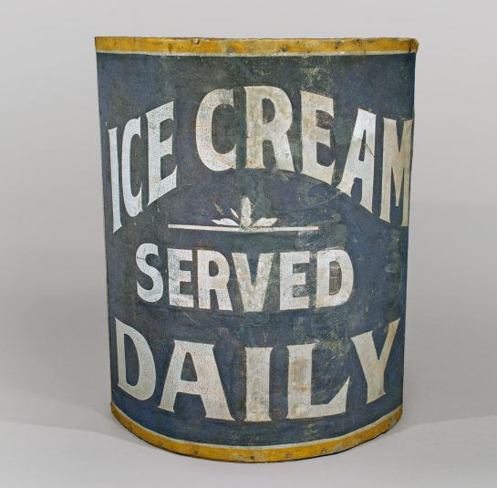 Advertising Trade Sign, “Ice Cream Served Daily”