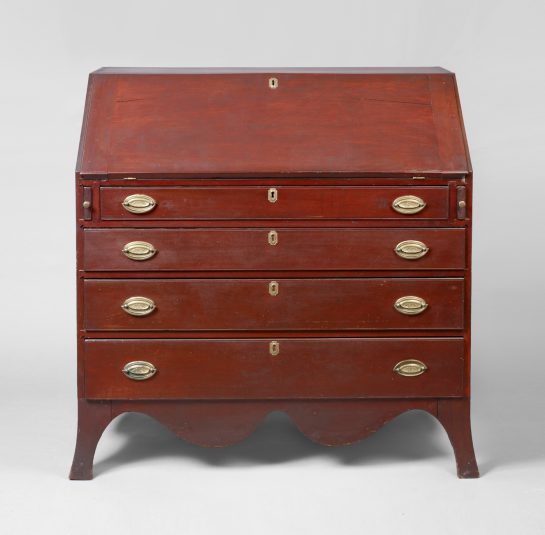 Federal Slant-Top Desk with a Shaped Skirt