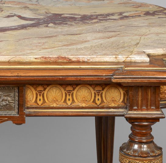 Center Table with Marble Top Attributed to Pottier and Stymus, New York