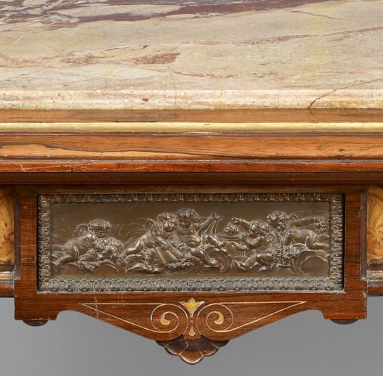 Center Table with Marble Top Attributed to Pottier and Stymus, New York