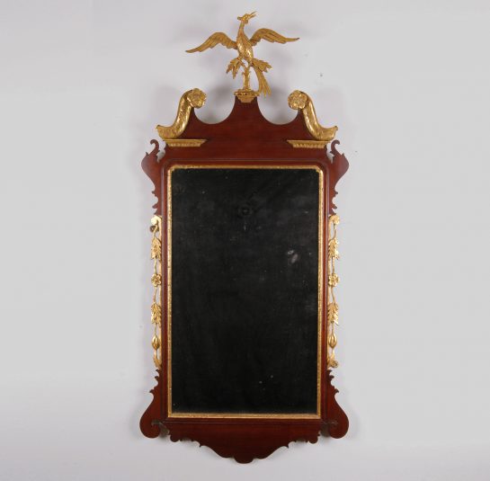 Chippendale Mirror with Carved Phoenix