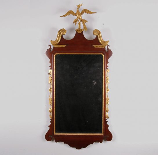 Chippendale Mirror with Carved Phoenix