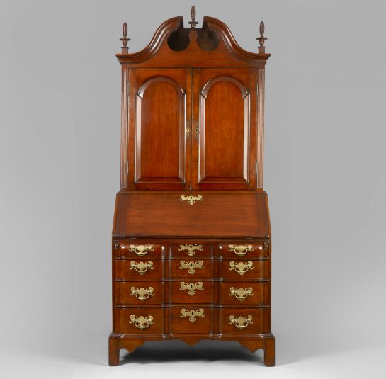 Chippendale Blocked-Front Secretary