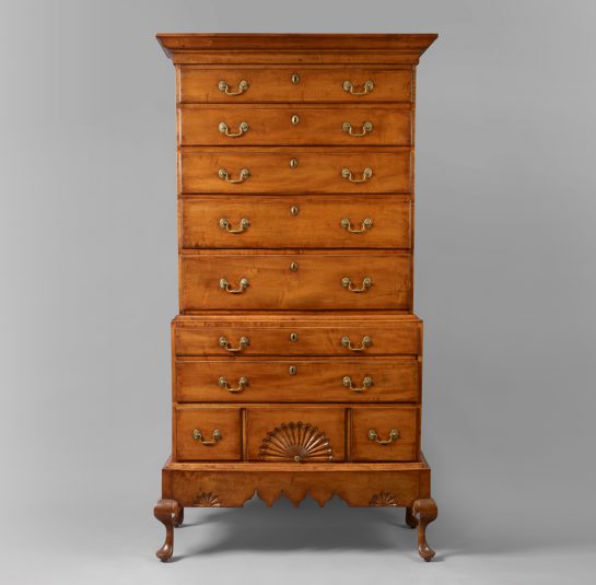 Chippendale Chest on Chest on Frame