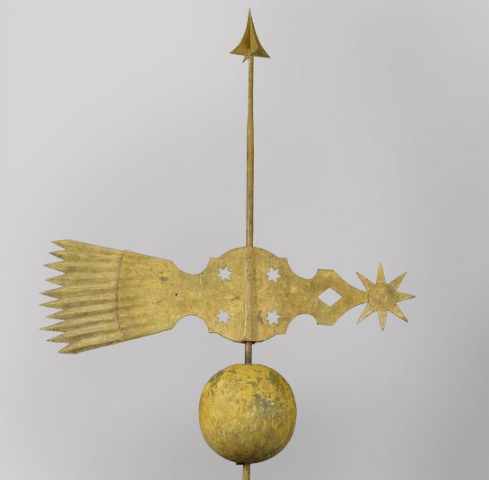 Banner Sheet Copper Weathervane in the form of a Comet